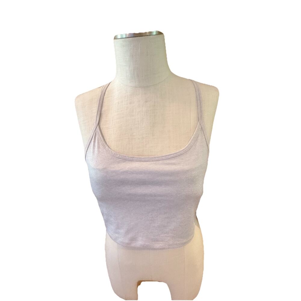 Harmony Balance Cropped Tank Top Women’s Large Heather Gray Yoga Gym NWT - Picture 3 of 9